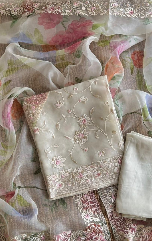 SHEER LUXURY PARSI GARA SUIT WITH DIGITAL PRINTED DUPATTA SHEER00991