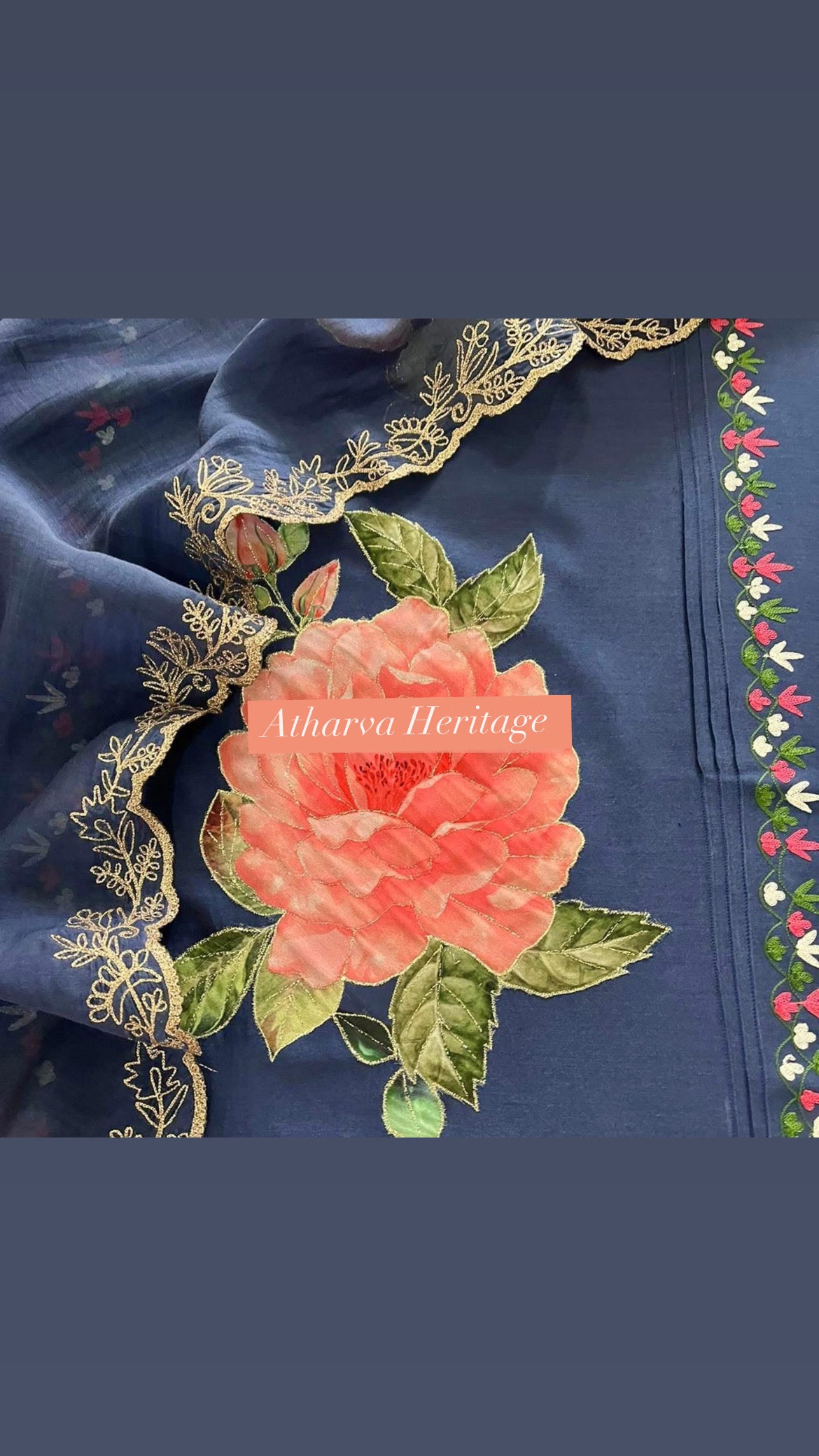 Atharva PURE Mul CHANDER Printed Applique SUIT CH17512