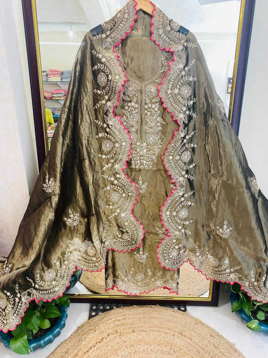 ATHARVA HERITAGE MAHARANI LUXURY TISSUE SILK SUIT MTC00576
