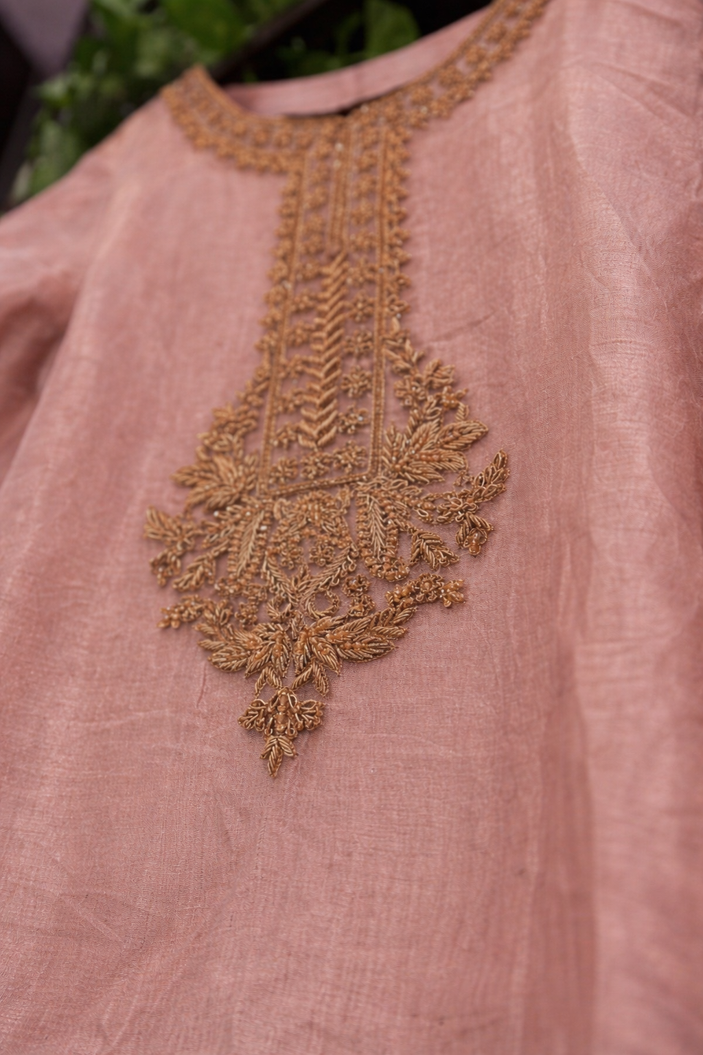 Atharva Heritage ✨Trousseau Collection – Handwoven Tissue Silk Zardozi Ensemble Front Embroidery ✨ PTSTHZ567