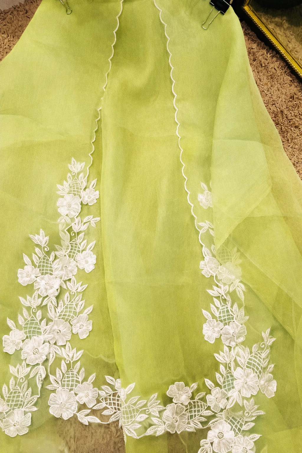 Atharva Heritage Pure Organza Silk Pakistani Suit with Pearl Parsi Embroidery AH181331176