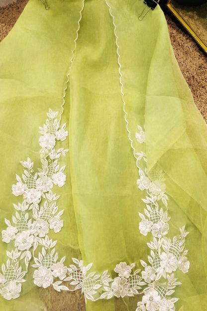 Atharva Heritage Pure Organza Silk Pakistani Suit with Pearl Parsi Embroidery AH181331176