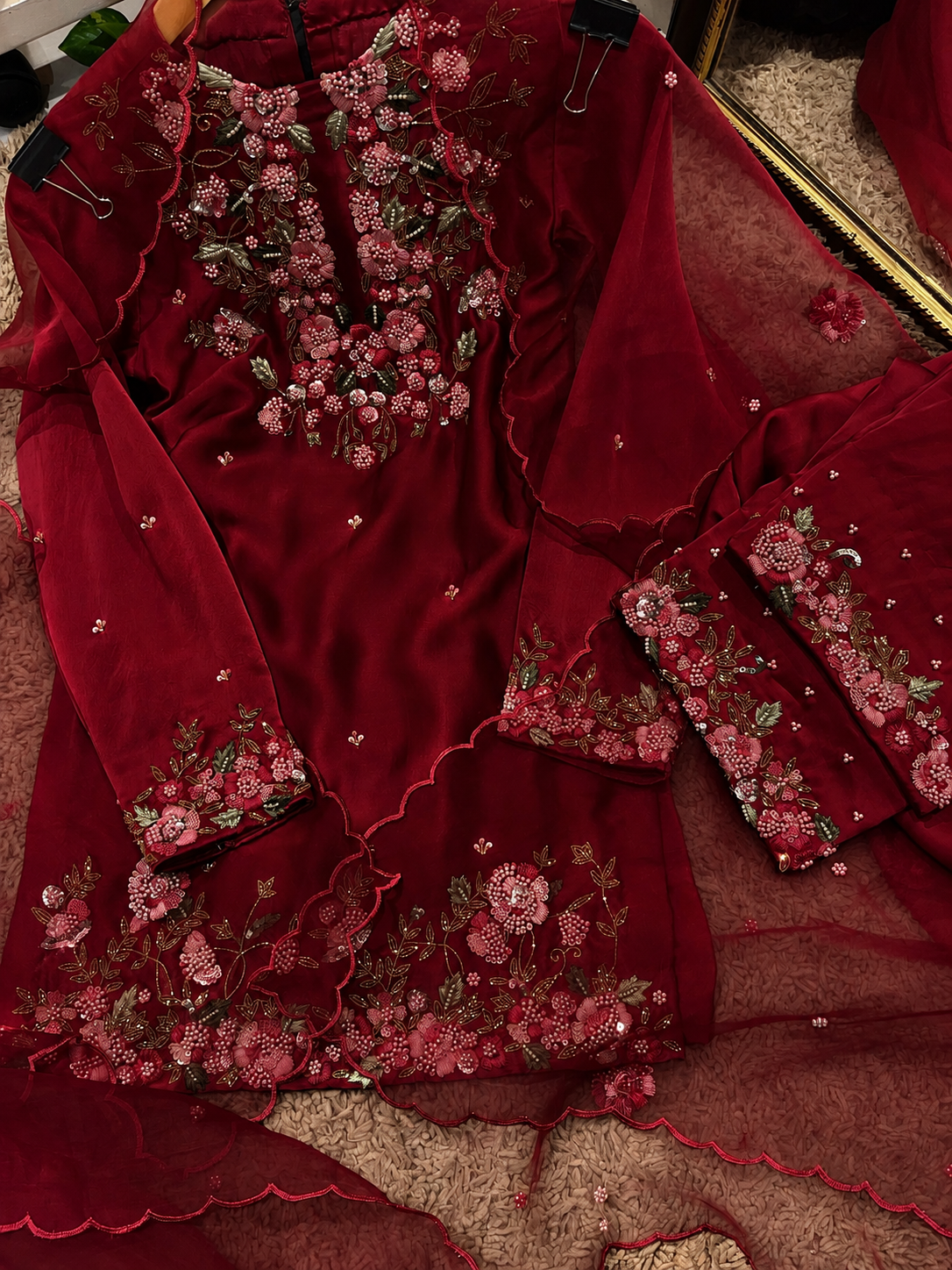 Atharva Heritage Premium Hand-Embroidered Farshi Salwar Suit in Pure Satin Silk PSSF145