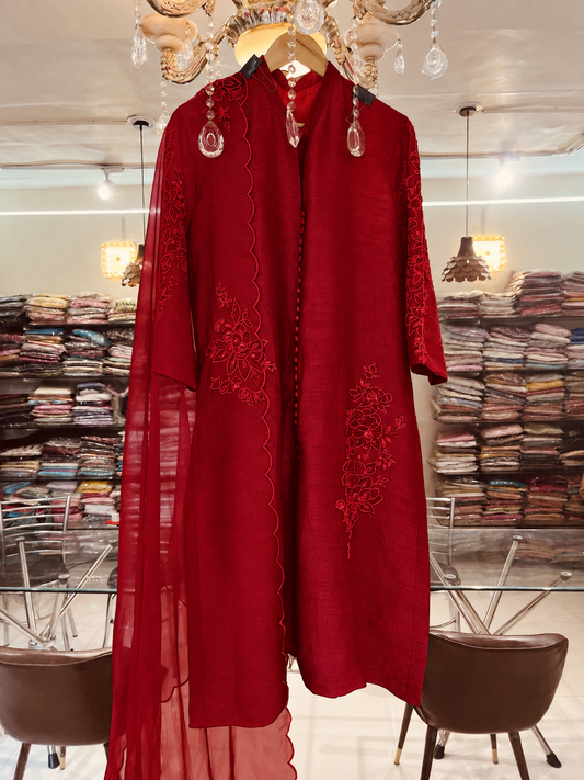 Atharva Heritage Premium Raw Silk  Ready to Wear Pakistani Suit RSP0021