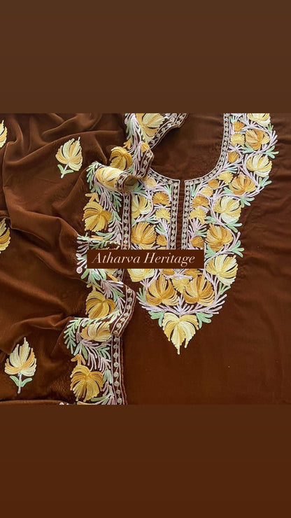 Atharva Heritage/Kashmiri Embroidered The Winter Velvet Edits VLO0161