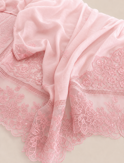 ATHARVA HERITAGE PURE MUL CHANDERI Thread Embroidery Pakistani SUIT AH1813091 Pink