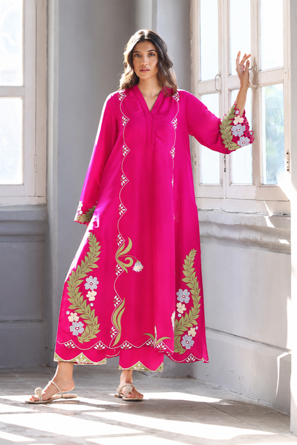 Atharva Heritage Elegant Pure Raw Silk (80g) Pakistani Co-ord Set – Kurta & Pants Complimentary Dupatta RWS801