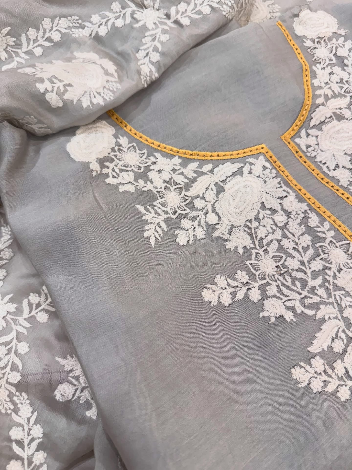 Atharva Heritage Unstitched Pure Mul Chanderi Kurta with Pure MUL Chanderi dupatta AH18133127