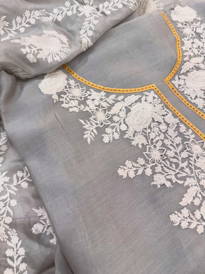 Atharva Heritage Unstitched Pure Mul Chanderi Kurta with Pure MUL Chanderi dupatta AH18133127