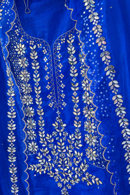ATHARVA HERITAGE SHEER LUXURY HAND MIRROR EMBROIDERY SUIT SHEER0027G