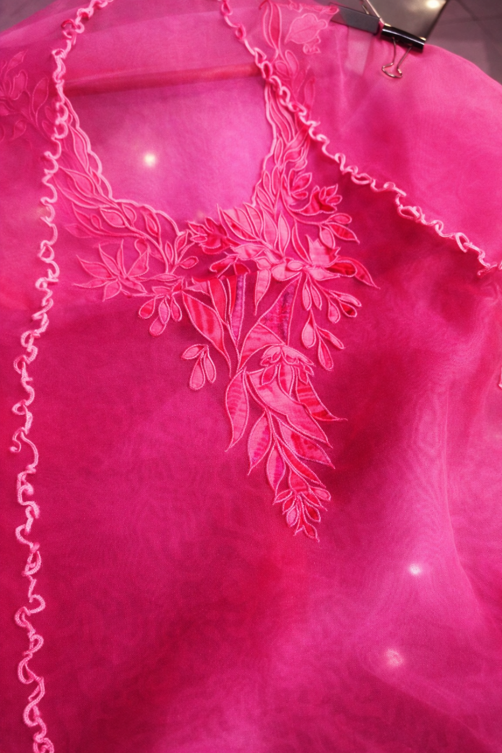 ATHARVA HERITAGE Satin Organza 80 Grams Ombre Hand Applique Pakistani Suit SLPOM976