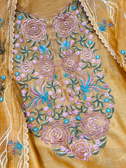 ATHARVA HERITAGE PURE MUL CHANDERI PARSI GARA SUIT MCH0072MY