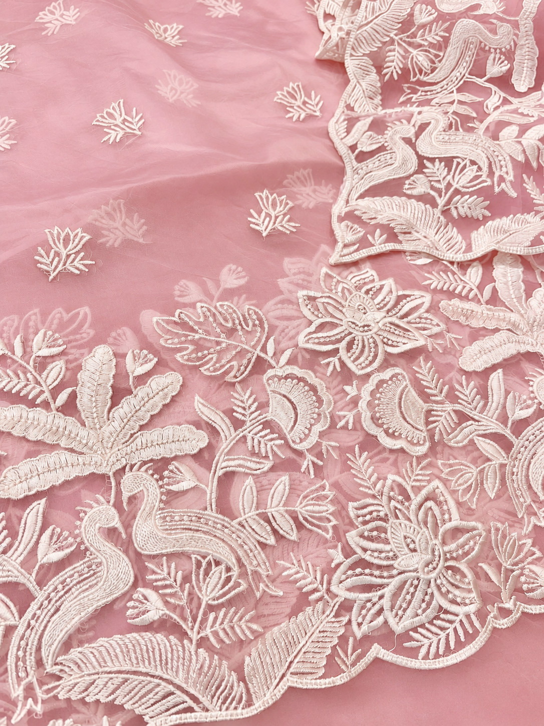Atharva Heritage SHEER LUXURY Pure Silk Organza French Thread Embroidered Suit SOFTHP561