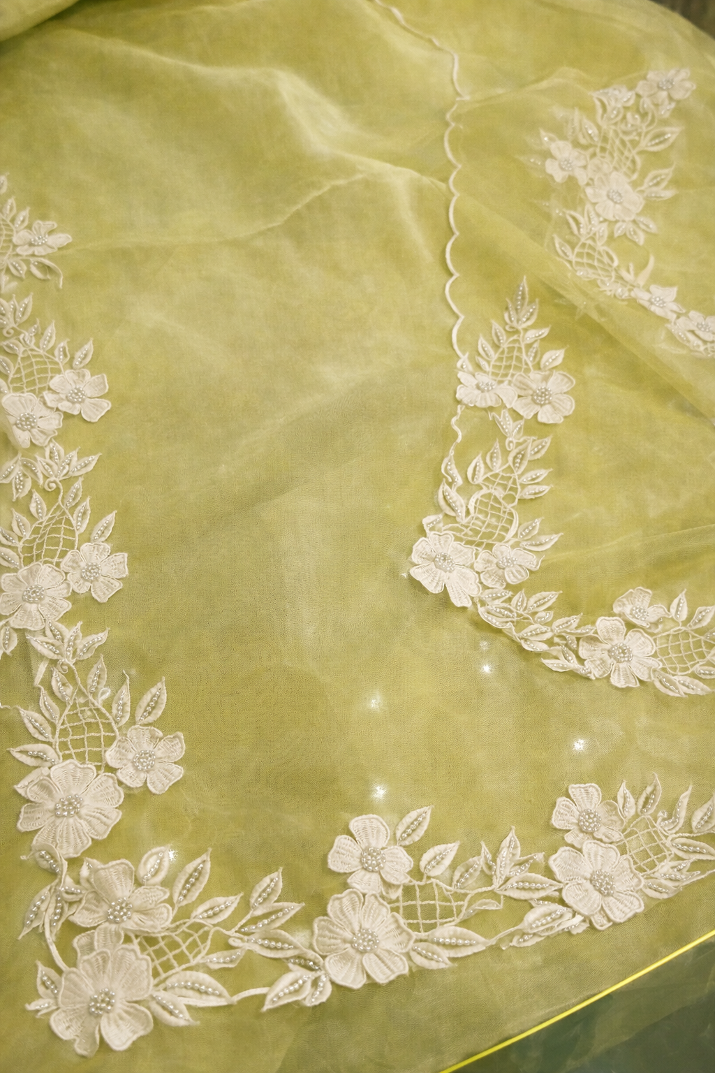 Atharva Heritage Pure Organza Silk Pakistani Suit with Pearl Parsi Embroidery AH181331176