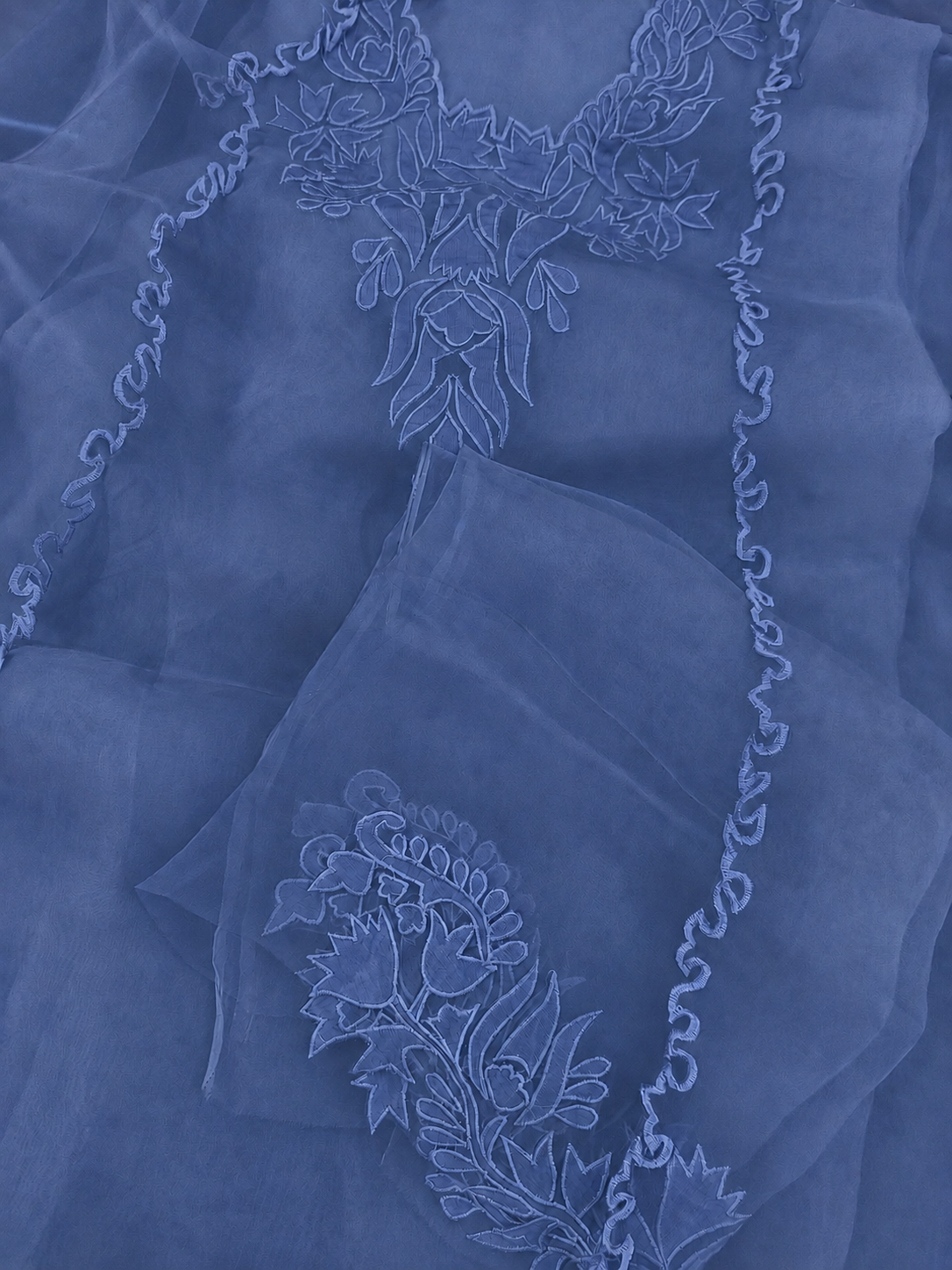 Atharva Heritage Sheer Luxury Ready to Wear Pakistani Appliqué  Unstitched Suit SLP0507 Pastel Lilac