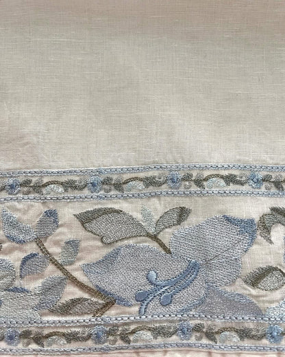 Atharva Atharva Heritage Water Thread Embroidered Pure Mul Chanderi Hand woven  edits MC70011I Ivory