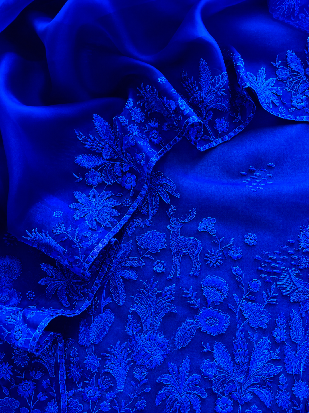Atharva Heritage Sheer Luxury Trousseau Collection unstitched Suit SLP0051 Electric blue