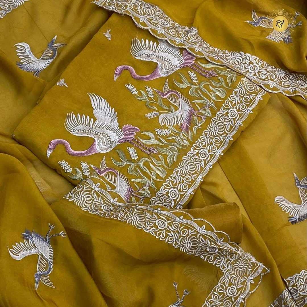 PURE MUL CHANDERI  PARSI GARA SUIT MCH007(A)