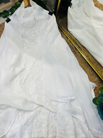 SUMMER VIBES /PURE MUL COTTON Full Embroidered Suit COP010