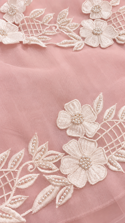 Atharva Heritage Pure Organza Silk Pakistani Suit with Pearl Parsi Embroidery AH181331176