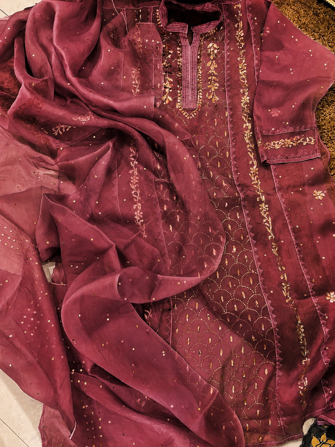 Atharva Heritage Sheer Luxury /Premium Lucknowi Semi Stitched Collection SHEER000791