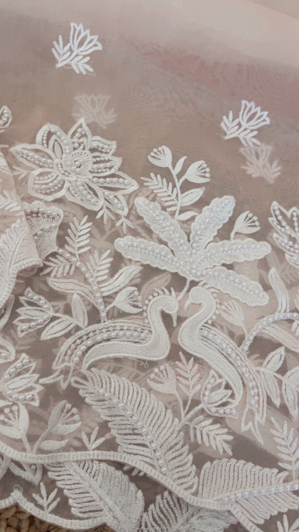 Atharva Heritage SHEER LUXURY Pure Silk Organza French Thread Embroidery with Pearl Hand Embroidered Highlight SUIT SOFTHP561