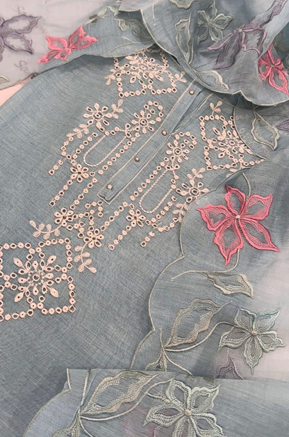 Atharva Heritage PURE CHANDERI SILK Thread Embroidered SUIT MCH00715