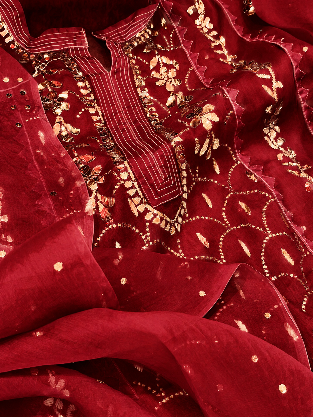 Atharva Heritage Sheer Luxury /Premium Lucknowi Semi Stitched Collection SHEER00079