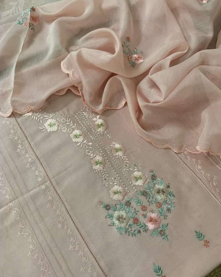 PURE CHANDER SILK  PARSI GARA SUIT CH5426