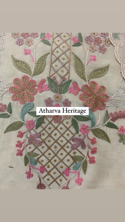 Atharva PURE CHANDER SILK KASHMIRI AARI SUIT CH1904