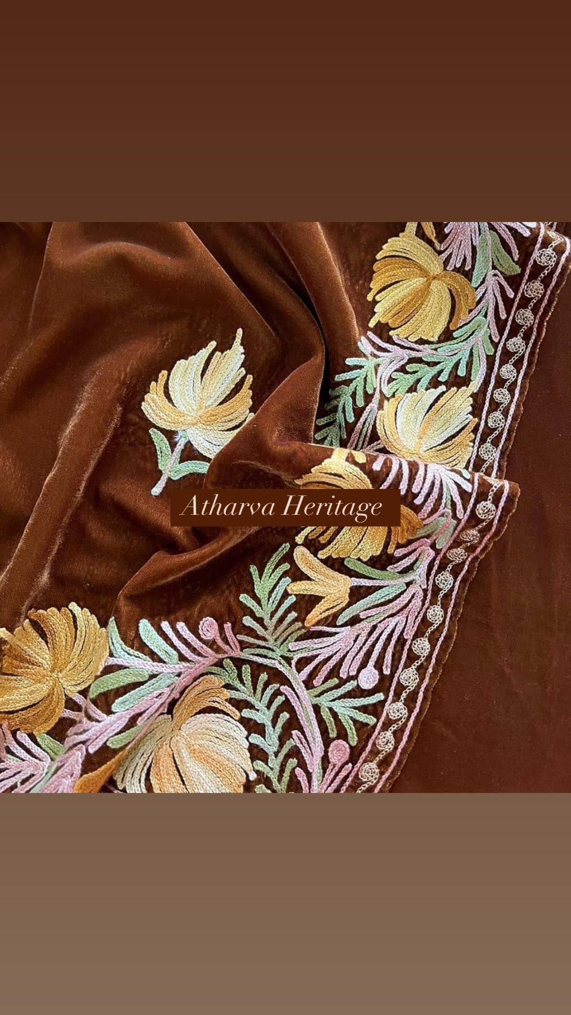 Atharva Heritage/Kashmiri Embroidered The Winter Velvet Edits VLO0161