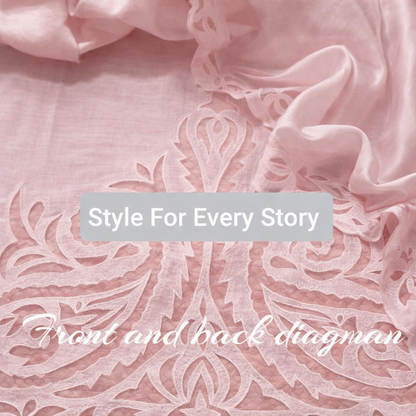 Atharva Heritage Hand Cutwork  Salwar Kameez/Chanderi Silk 70 Grams  Cut-Work Shirt & Dupatta/Santoon Bottom/Custom Stitch Unstitch/Plazo/Pant/ CUT8044