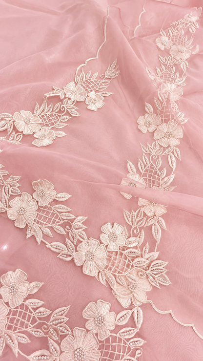 Atharva Heritage Pure Organza Silk Pakistani Suit with Pearl Parsi Embroidery AH181331176