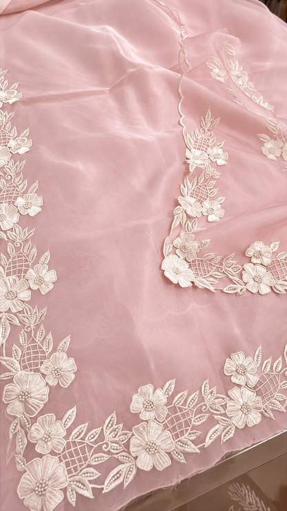 Atharva Heritage Pure Organza Silk Pakistani Suit with Pearl Parsi Embroidery AH181331176