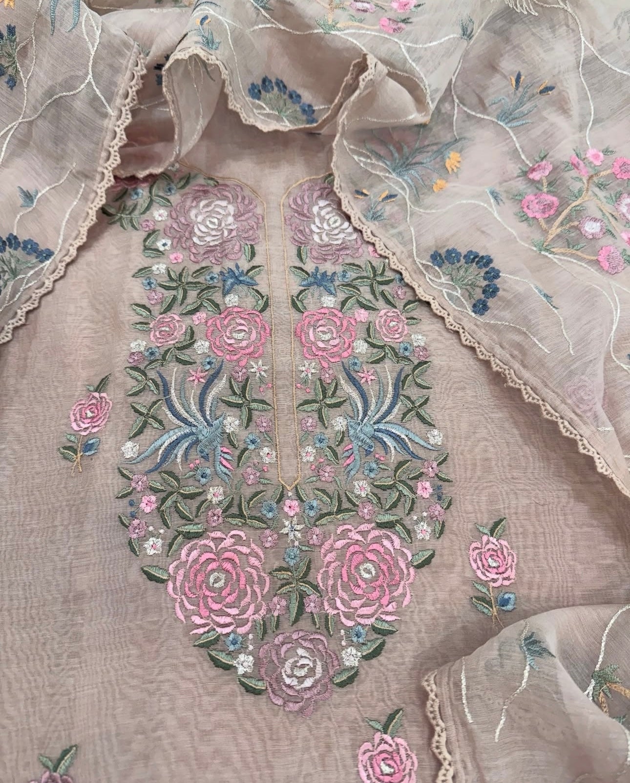 PURE MUL CHANDERI PARSI GARA SUIT MCH0072