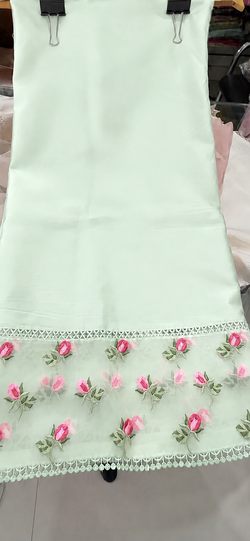 Atharva Heritage White Hand-Embroidered Pure Chanderi Silk Pakistani Suit with Organza Dupatta & Cross-Stitch Detailing CHO0010
