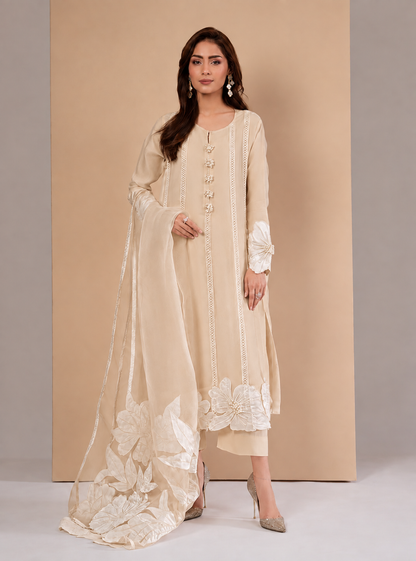 ATHARVA HERITAGE Sheer Luxury Ready to Wear Pakistani Appliqué Suit SLP05055