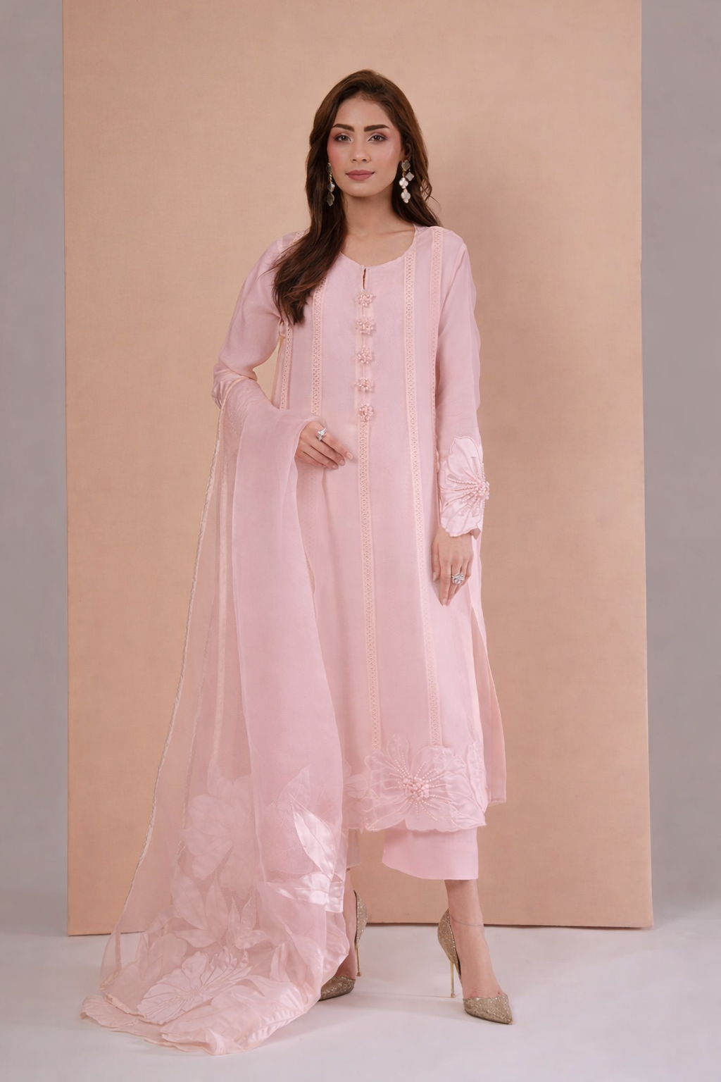 ATHARVA HERITAGE Sheer Luxury Ready to Wear Pakistani Appliqué Suit SLP05055