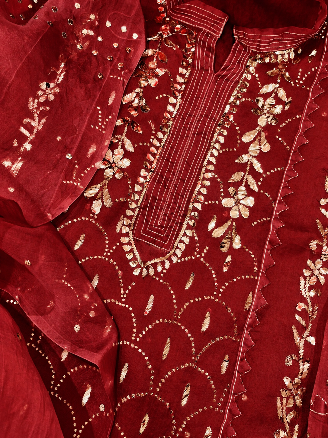 Atharva Heritage Sheer Luxury /Premium Lucknowi Semi Stitched Collection SHEER00079