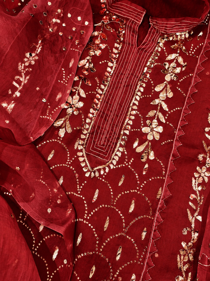 Atharva Heritage Sheer Luxury /Premium Lucknowi Semi Stitched Collection SHEER00079
