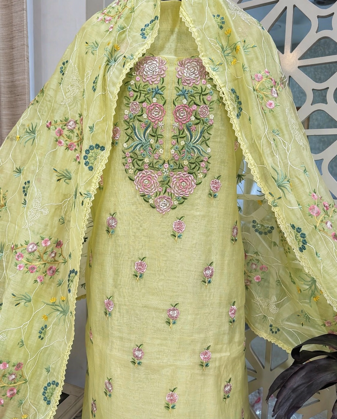 ATHARVA HERITAGE PURE MUL CHANDERI PARSI GARA SUIT MCH0072P