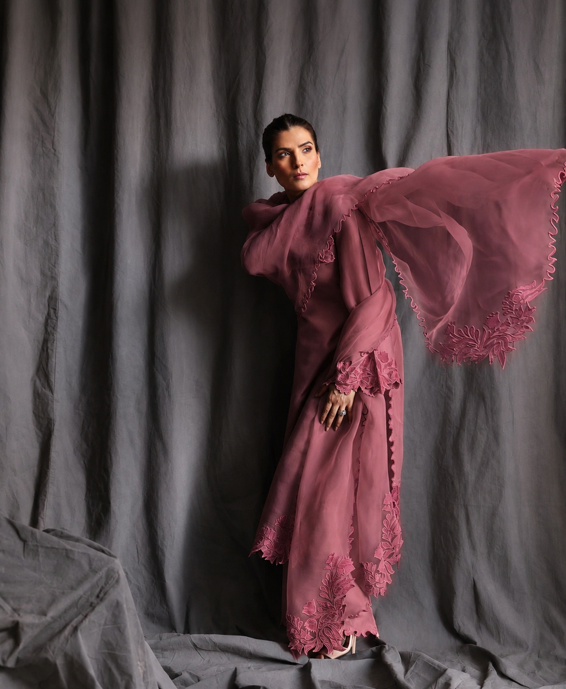ATHARVA HERITAGE Sheer Luxury Ready to Wear Pakistani Appliqué Suit SLP0507