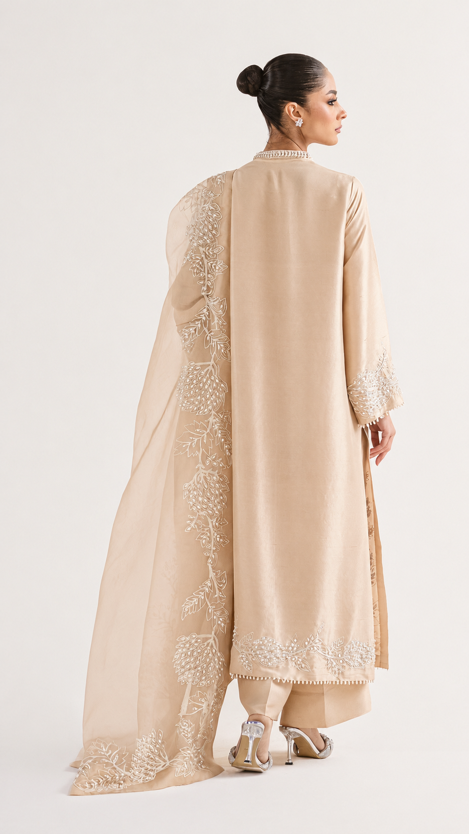 Atharva Heritage Sheer Luxury Pure Silk Ready to Wear Pakistani Suit SLP0012 Deep Red