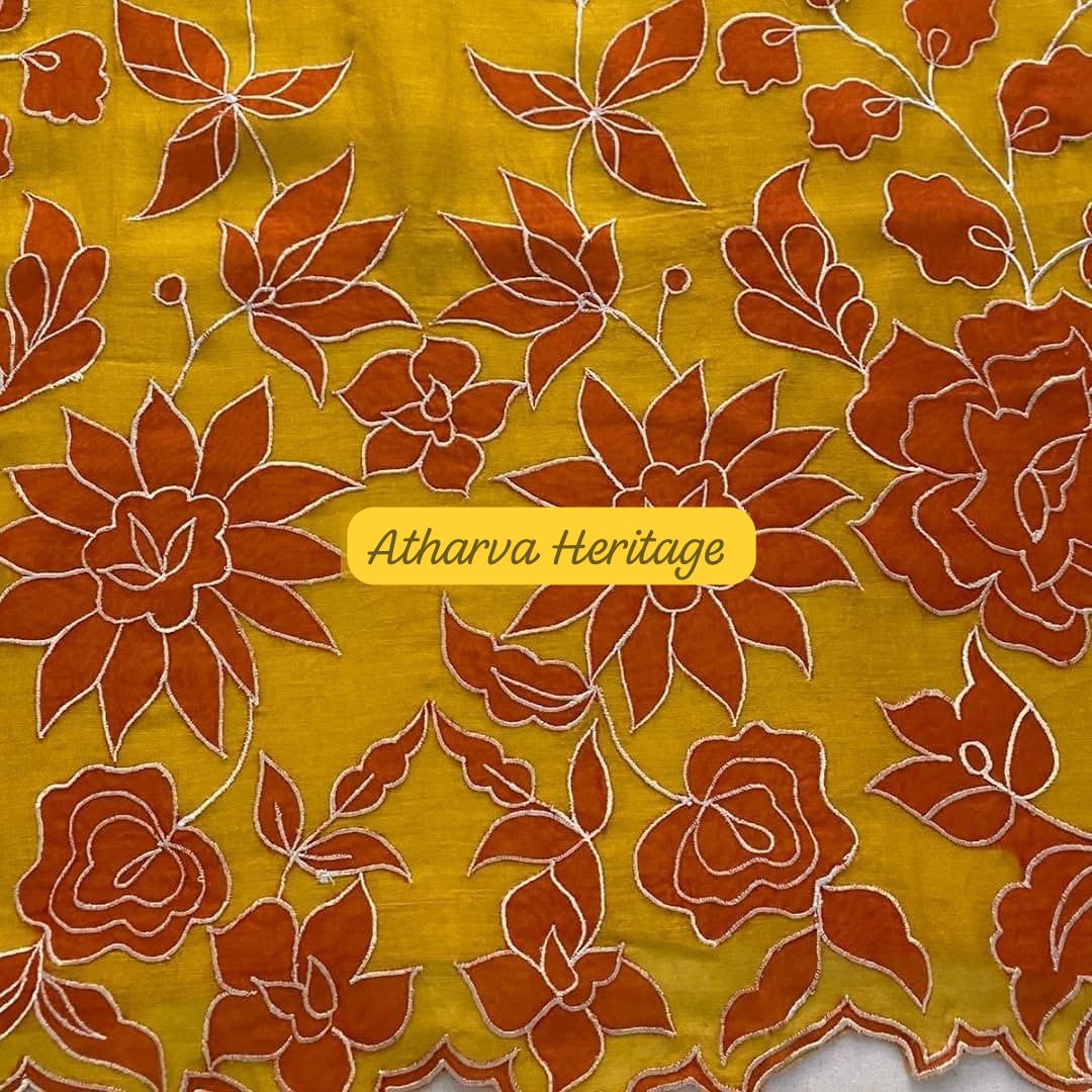 Atharva PURE Mul CHANDER  Applique SUIT CH17515