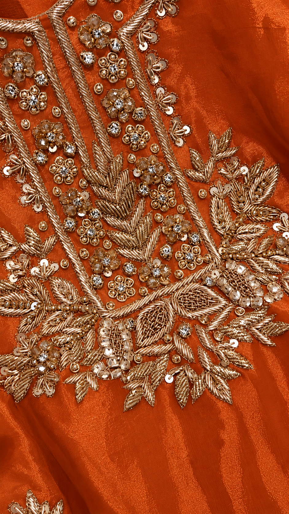 Atharva Heritage ✨Kerwachauth Special  – Pure SATIN organza 80 Grams Zardozi Ensemble Front Embroidery 3 Pc  ✨ PTSTHZ567