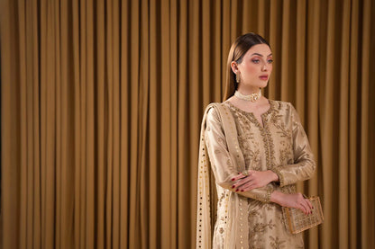 Atharva Heritage ✨ Exquisite Hand Embroidered Pakistani Suit in Pure Hanuman 80 Grams Tissue Silk – A Masterpiece of Luxury & Craftsmanship HTSMK543
