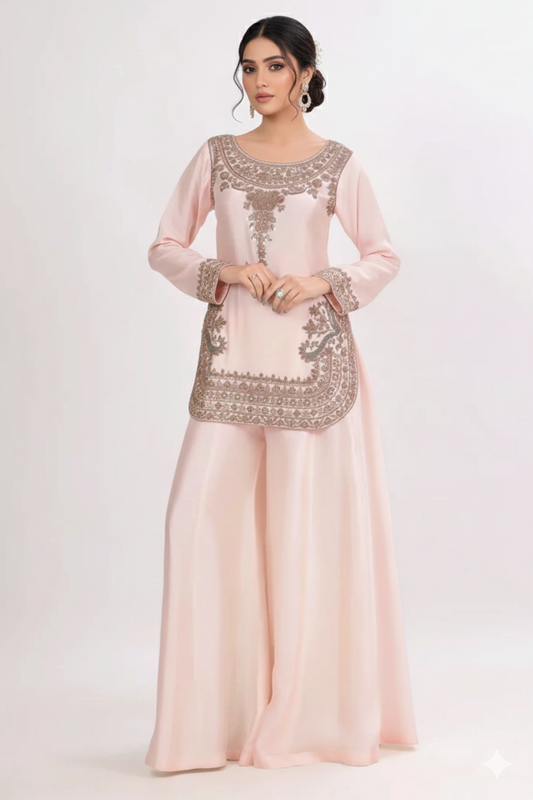 Atharva Heritage Antique Hand Zardozi Satin Silk 80 Grams Corset Set ASSHZ568