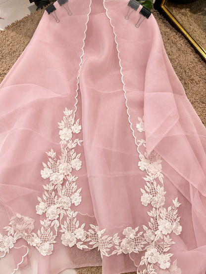 Atharva Heritage Pure Organza Silk Pakistani Suit with Pearl Parsi Embroidery AH181331176