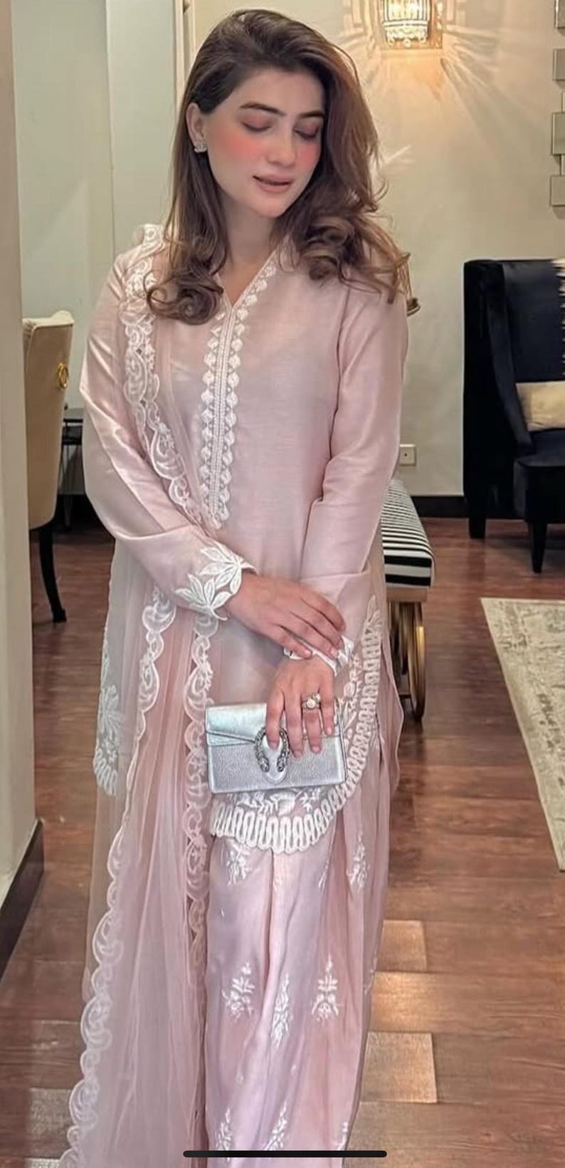 Atharva Heritage Silk Organza Hand-Appliqué Pakistani Co-Ord Set – Three-Piece Designer Ensemble

AH181331712