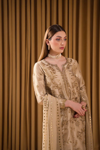 Atharva Heritage ✨ Exquisite Hand Embroidered Pakistani Suit in Pure Hanuman 80 Grams Tissue Silk – A Masterpiece of Luxury & Craftsmanship HTSMK543